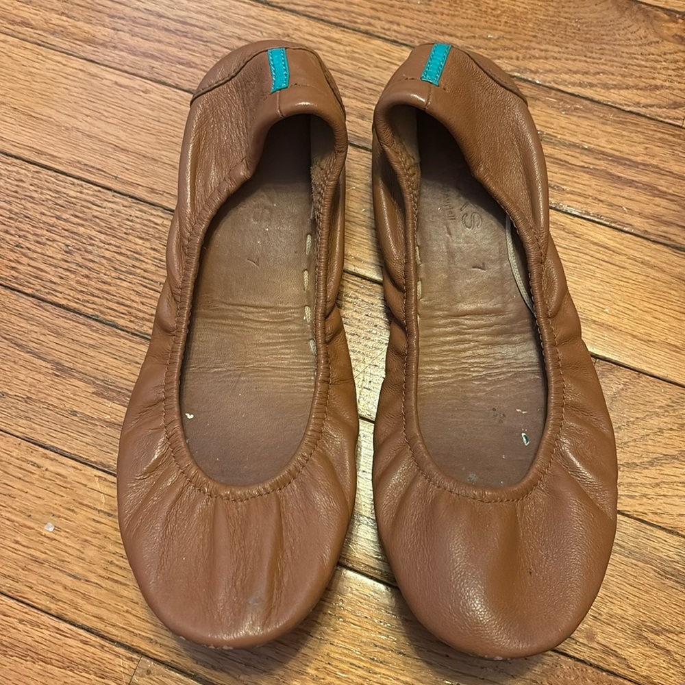 TIEKS by Gavrieli Slip-On Ballet Flats Shoes Leather Foldable 7